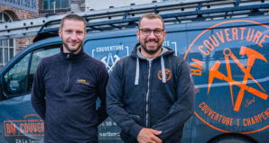 Brice Brothier et Charles-Émile Marcourt, fondateurs de l'entreprise BM Couverture à Charleval.